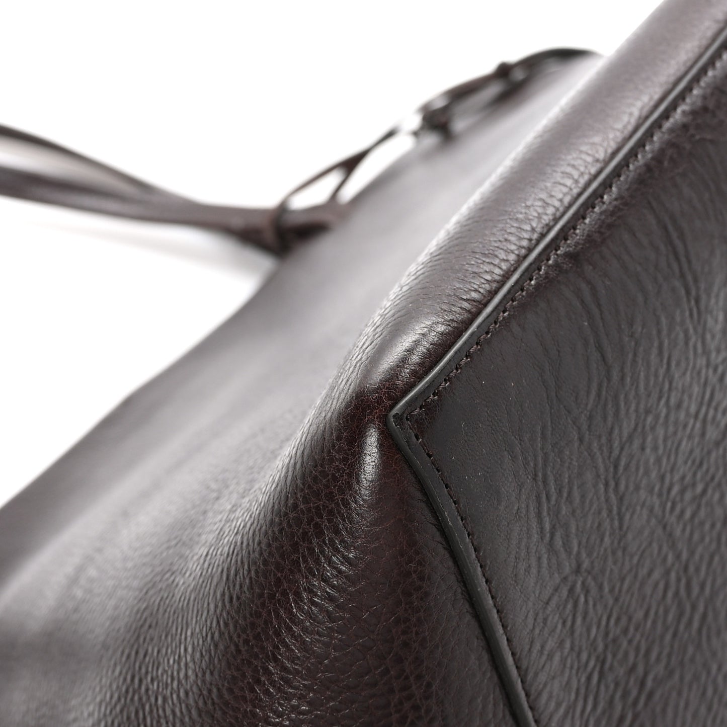 Grained Calfskin Park Tote Three Brown Ans