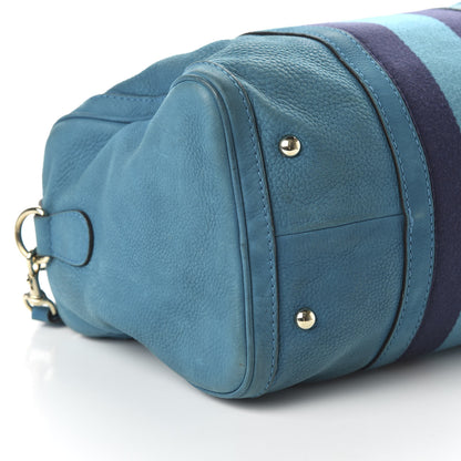 Gucci Calfskin Vintage Web Medium Boston Teal 6 of 11