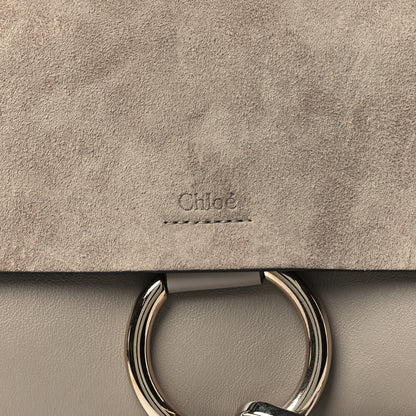 Chloe Suede Calfskin Small Faye Shoulder Bag Motty Grey 8 of 10