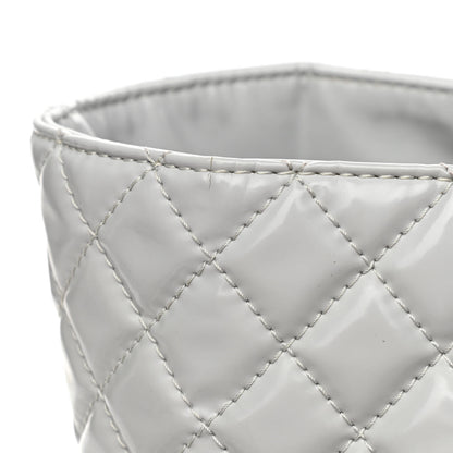 Chanel Vinyl Quilted Large In The Business Tote Light Grey 11 of 14