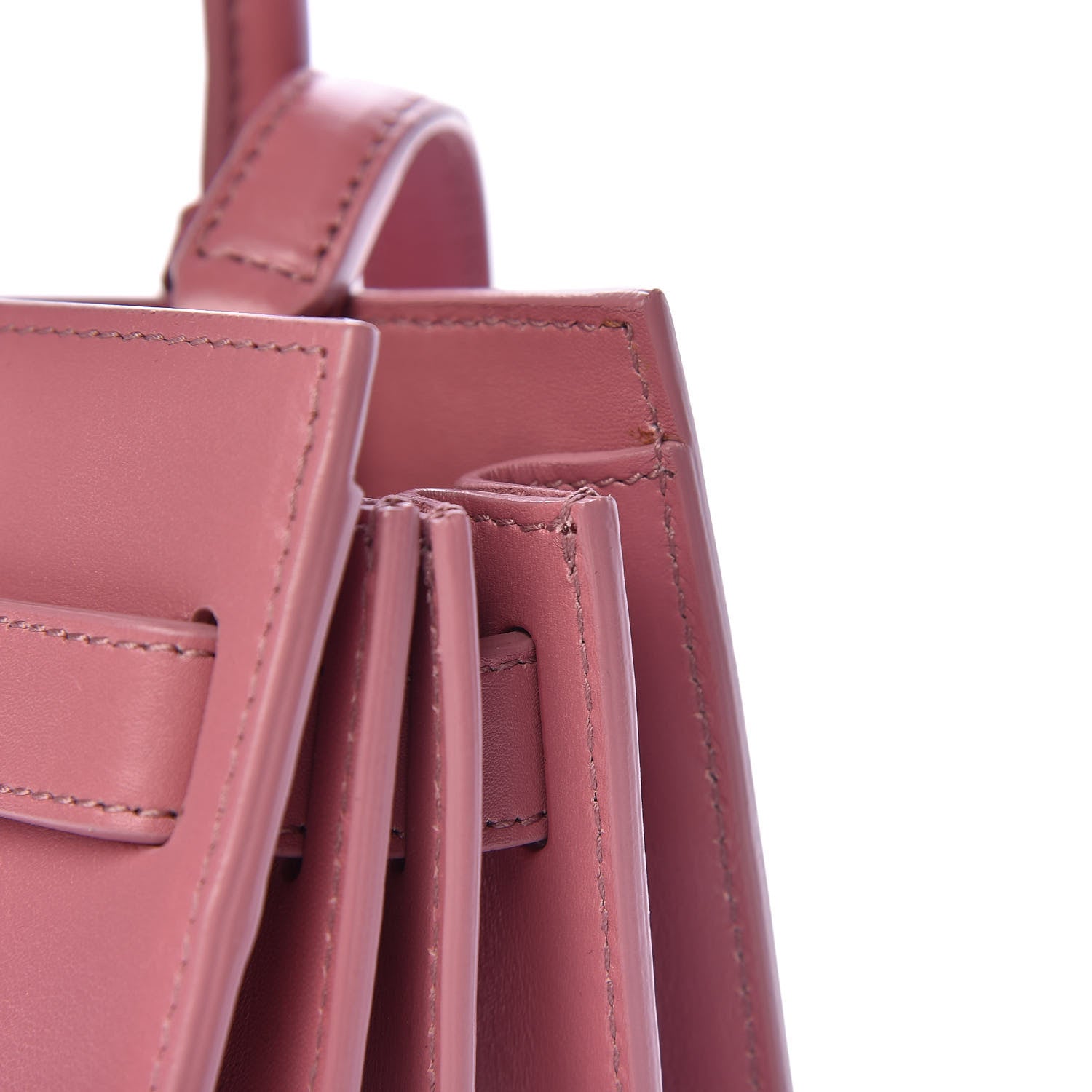 Saint Laurent Calfskin Nano Sac De Jour Rose Dark 16 of 17