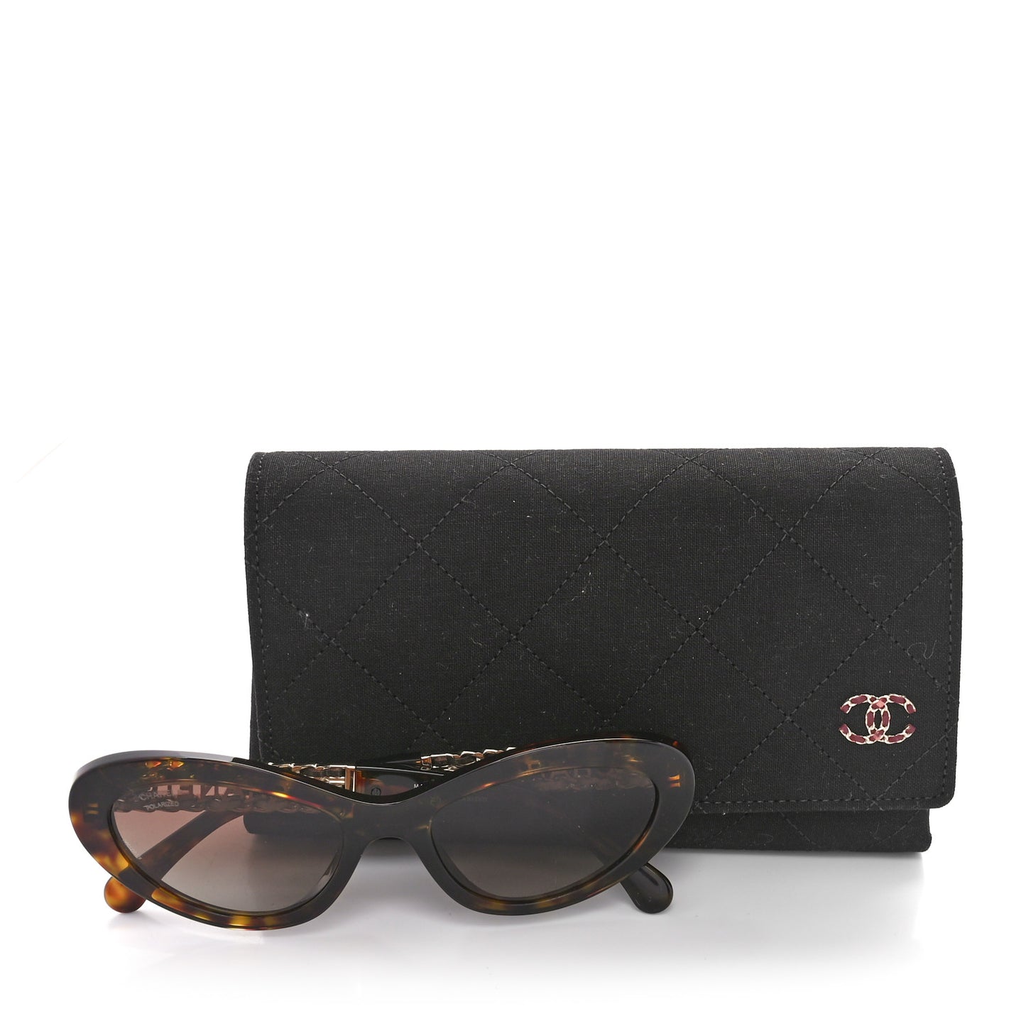 Acetate Lambskin Cat Eye Sunglasses 5538-Q-A Tortoise