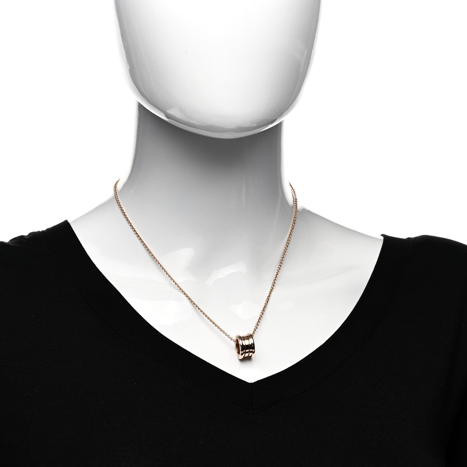 Bulgari 18K Rose Gold B.Zero1 Pendant Necklace 2 of 6