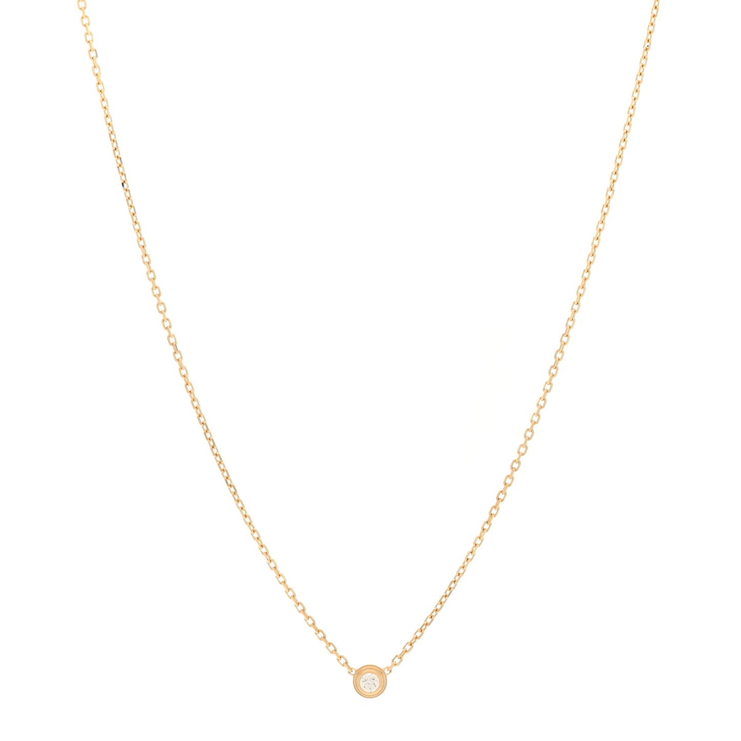18K Yellow Gold Diamond XS D'Amour Pendant Necklace