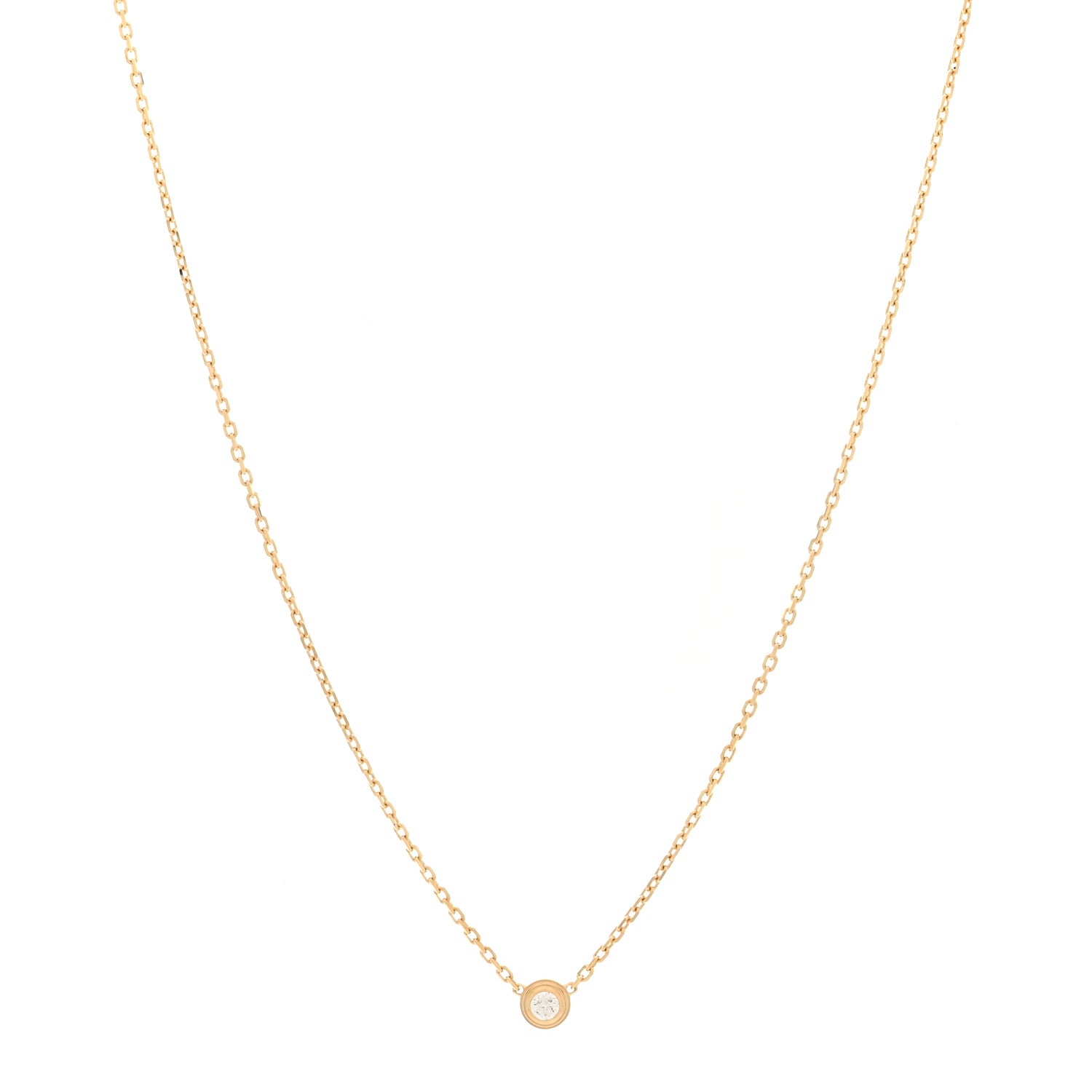 Cartier 18K Yellow Gold Diamond XS D'Amour Pendant Necklace 1 of 5