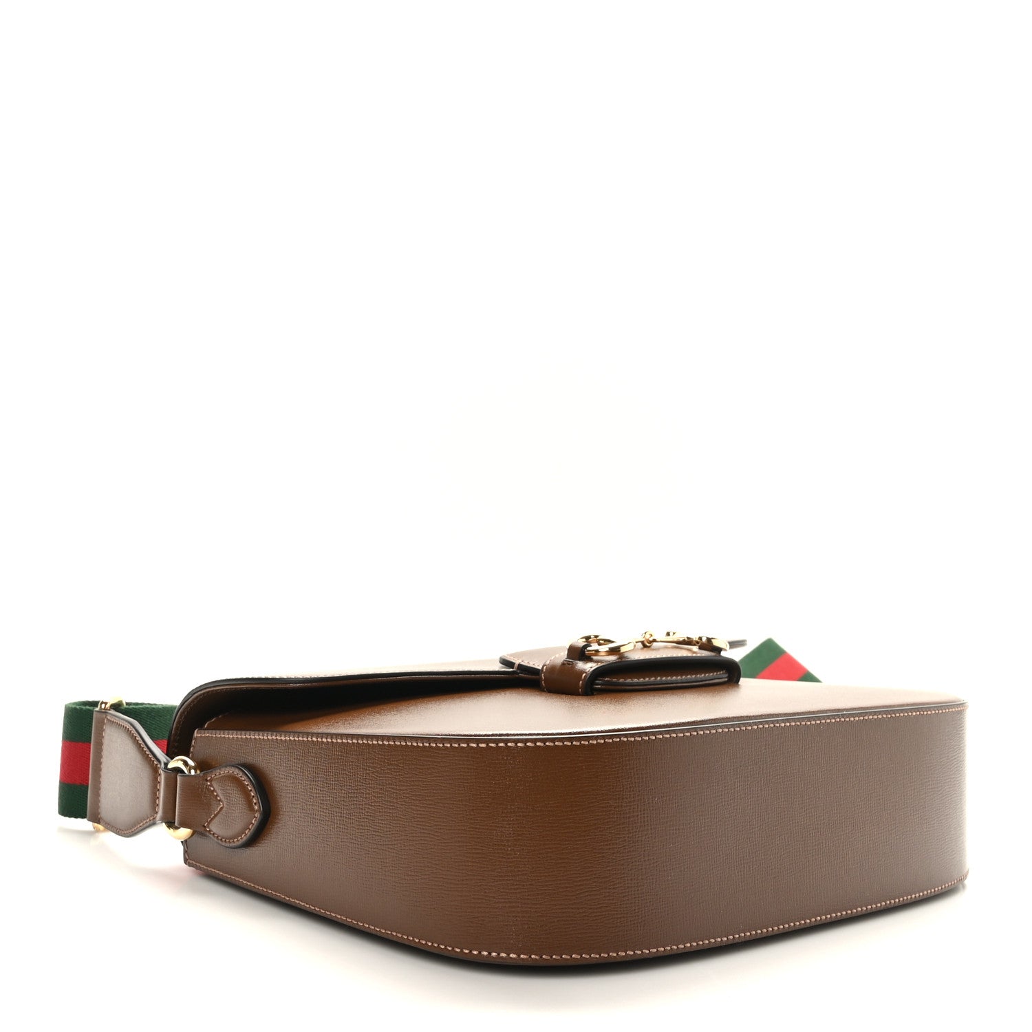 Gucci Azalea Calfskin Web Horsebit 1955 Shoulder Bag Brown Sugar 4 of 9