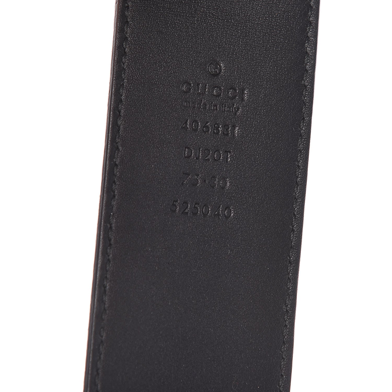 Gucci Textured Calfskin Double G 40mm Belt 75 30 Black 4 of 8