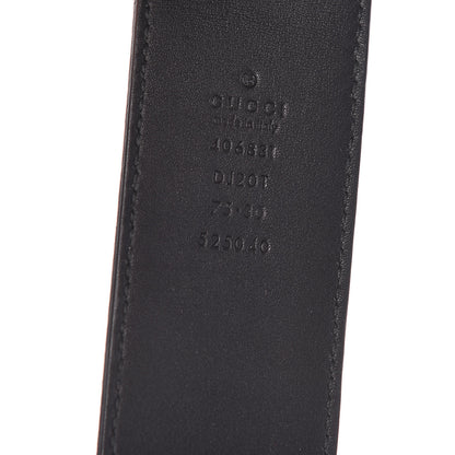 Gucci Textured Calfskin Double G 40mm Belt 75 30 Black 4 of 8