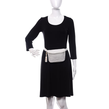 Chanel Caviar Quilted Belt Bag White 75 30 2 of 11