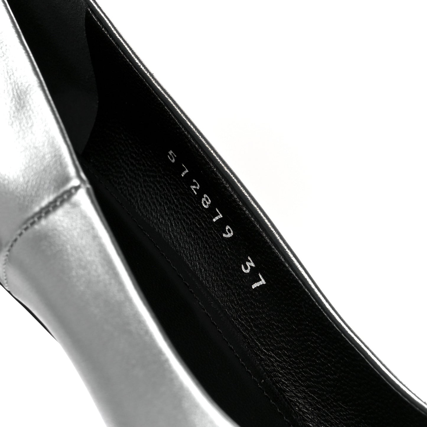 Metallic Nappa Square Knife 80mm Pumps 37 Silver