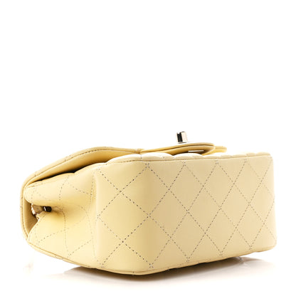 Chanel Lambskin Quilted Mini Square Flap Light Yellow 4 of 12