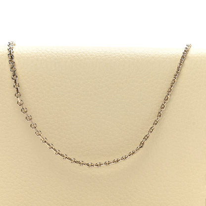 Valentino Garavani Pebbled Calfskin Rockstud Wallet on Chain Light Ivory 10 of 11