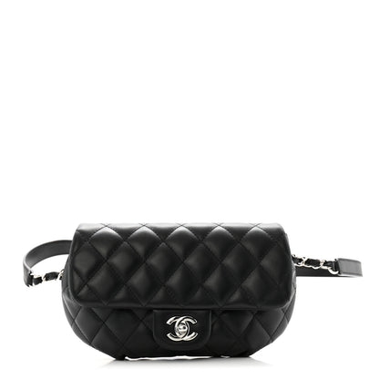 Chanel Calfskin Quilted CC Uniform Flap Belt Bag Black 1 of 16