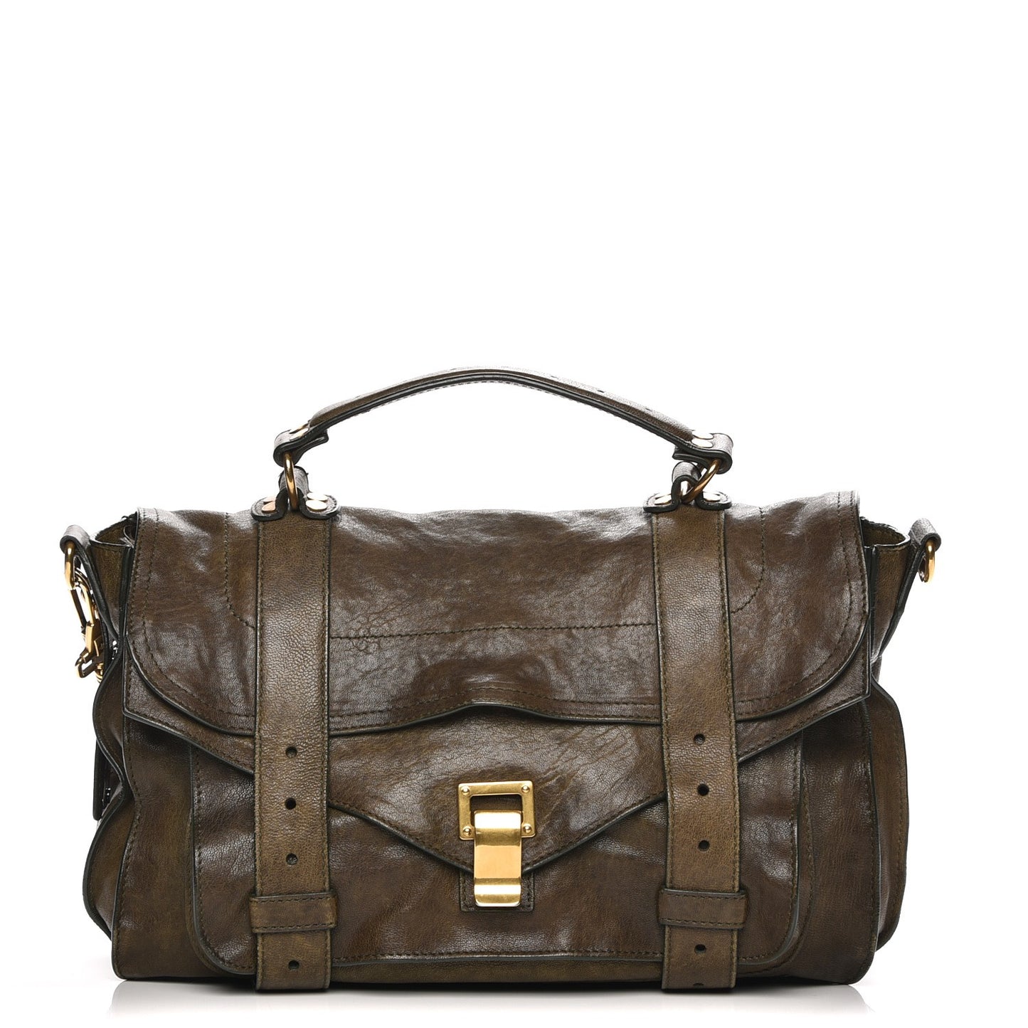 Lambskin Medium PS1 Satchel Military