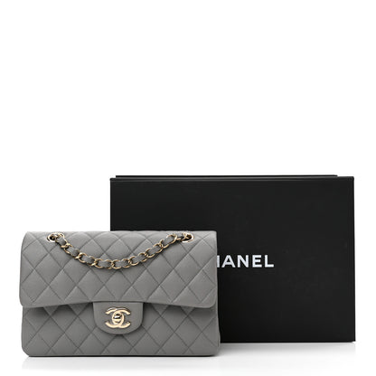 Chanel Caviar Quilted Small Double Flap Grey 10 of 10