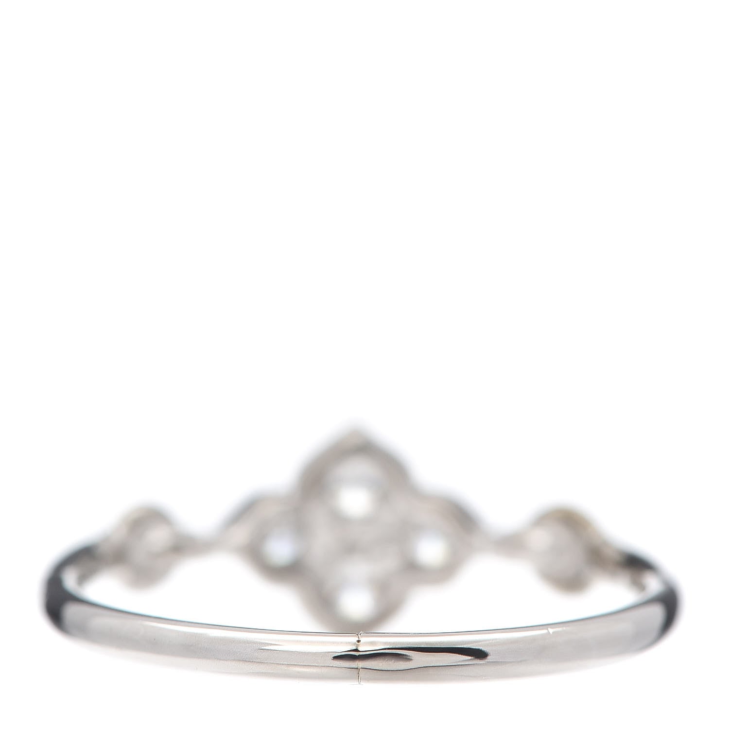 Cartier 18K White Gold Diamond Hindu Floral Ring 47 4 3 of 4