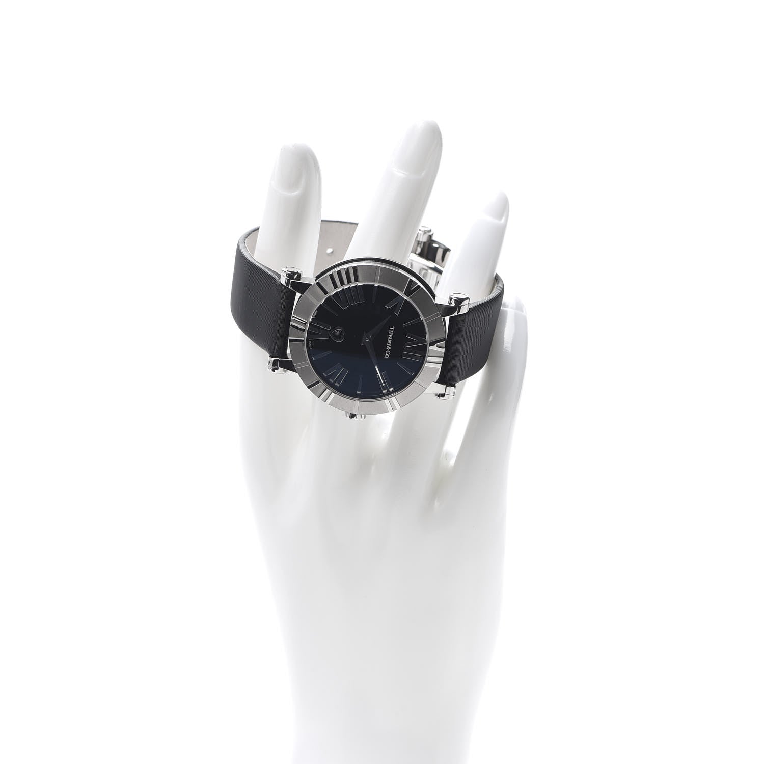 Tiffany Stainless Steel Satin 36mm Atlas Belt Quartz Watch Black 2 of 7