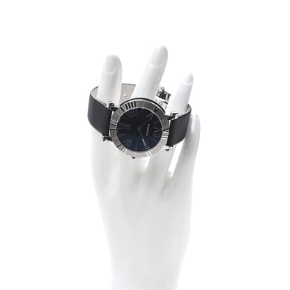 Tiffany Stainless Steel Satin 36mm Atlas Belt Quartz Watch Black 2 of 7