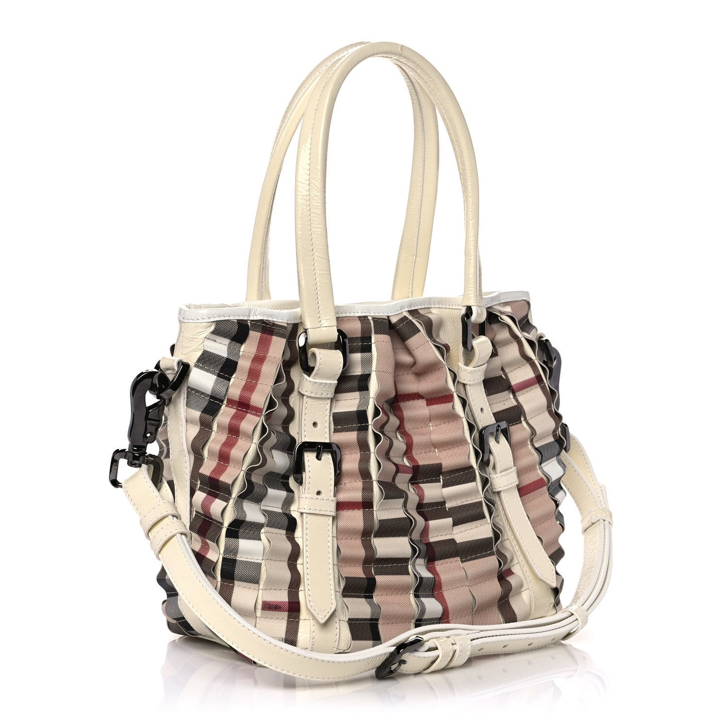 Patent House Check Ruffled Small Lowry White