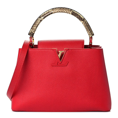 Louis Vuitton Taurillon Python Capucines PM Scarlet 1 of 11