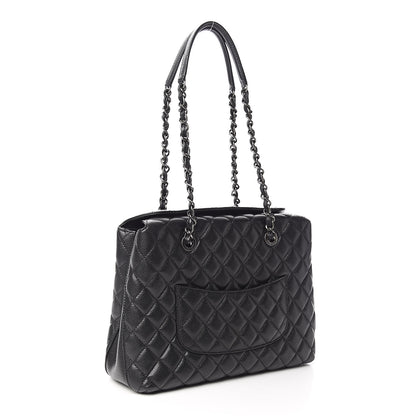 Chanel Caviar Quilted Small City Shopping Tote Black 3 of 12