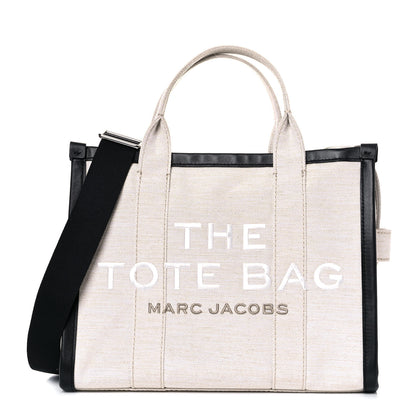 Marc Jacobs Cotton Canvas The Summer Medium Tote Bag Beige 1 of 11