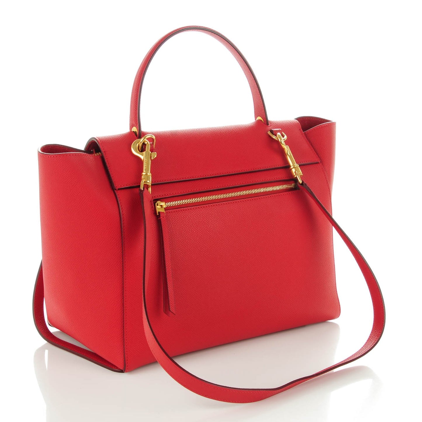 Grained Calfskin Mini Belt Bag Coquelicot