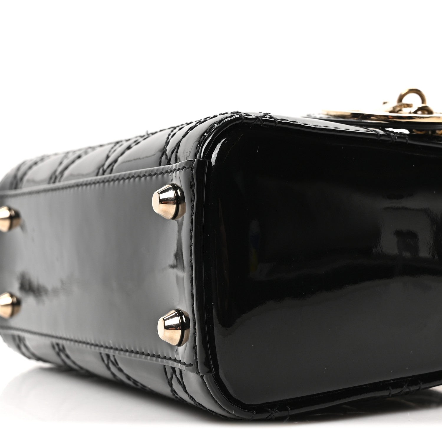 Christian Dior Patent Cannage Mini Lady Dior Black 9 of 9