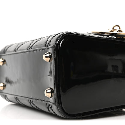 Christian Dior Patent Cannage Mini Lady Dior Black 9 of 9