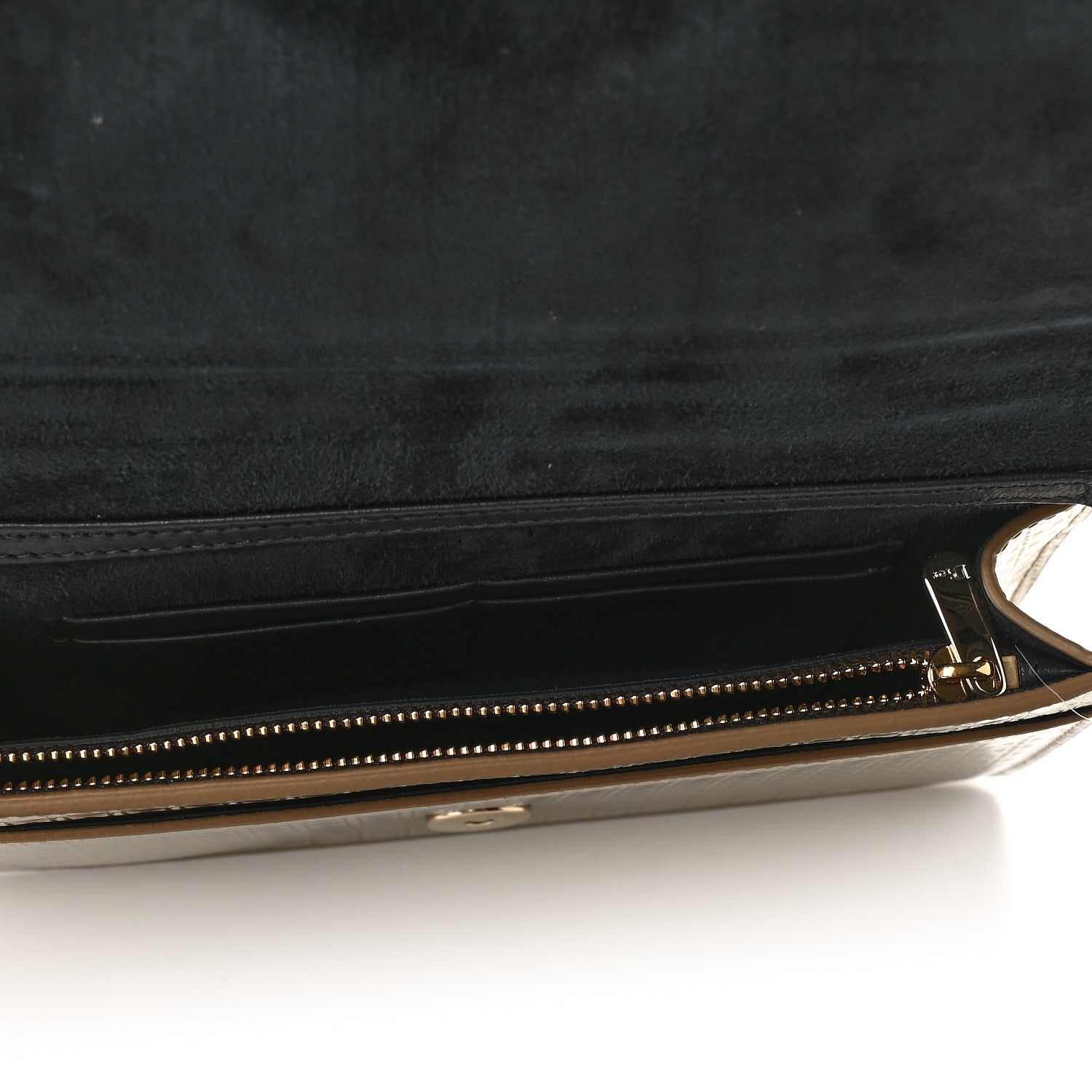 Christian Dior Metallic Patent Micro-Cannage 30 Montaigne 2 in 1 Pouch Gold 5 of 9