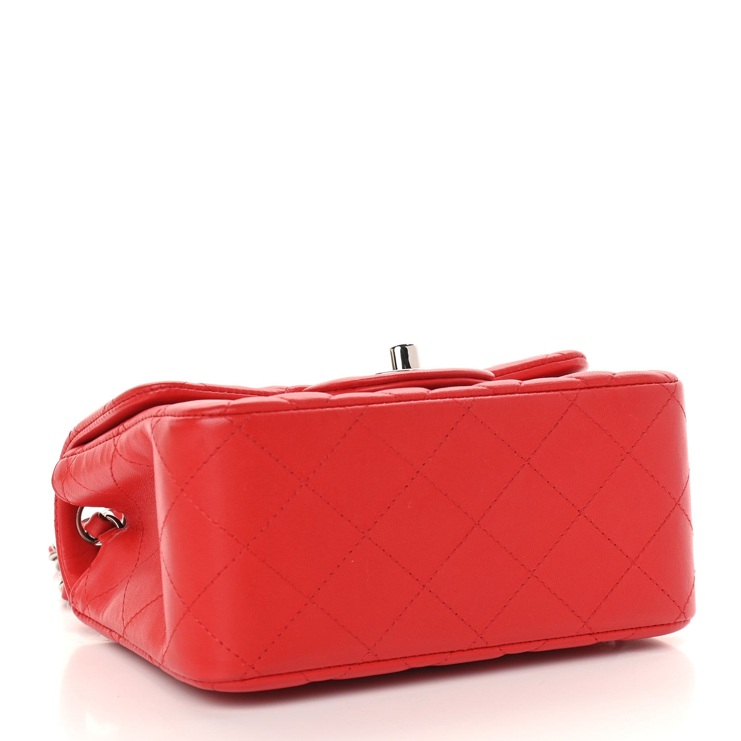 Chanel Lambskin Quilted Mini Square Flap Red 3 of 8