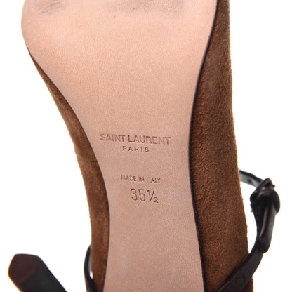 Saint Laurent Suede Majorelle 105 Pumps 35.5 Moro Coffee 6 of 14