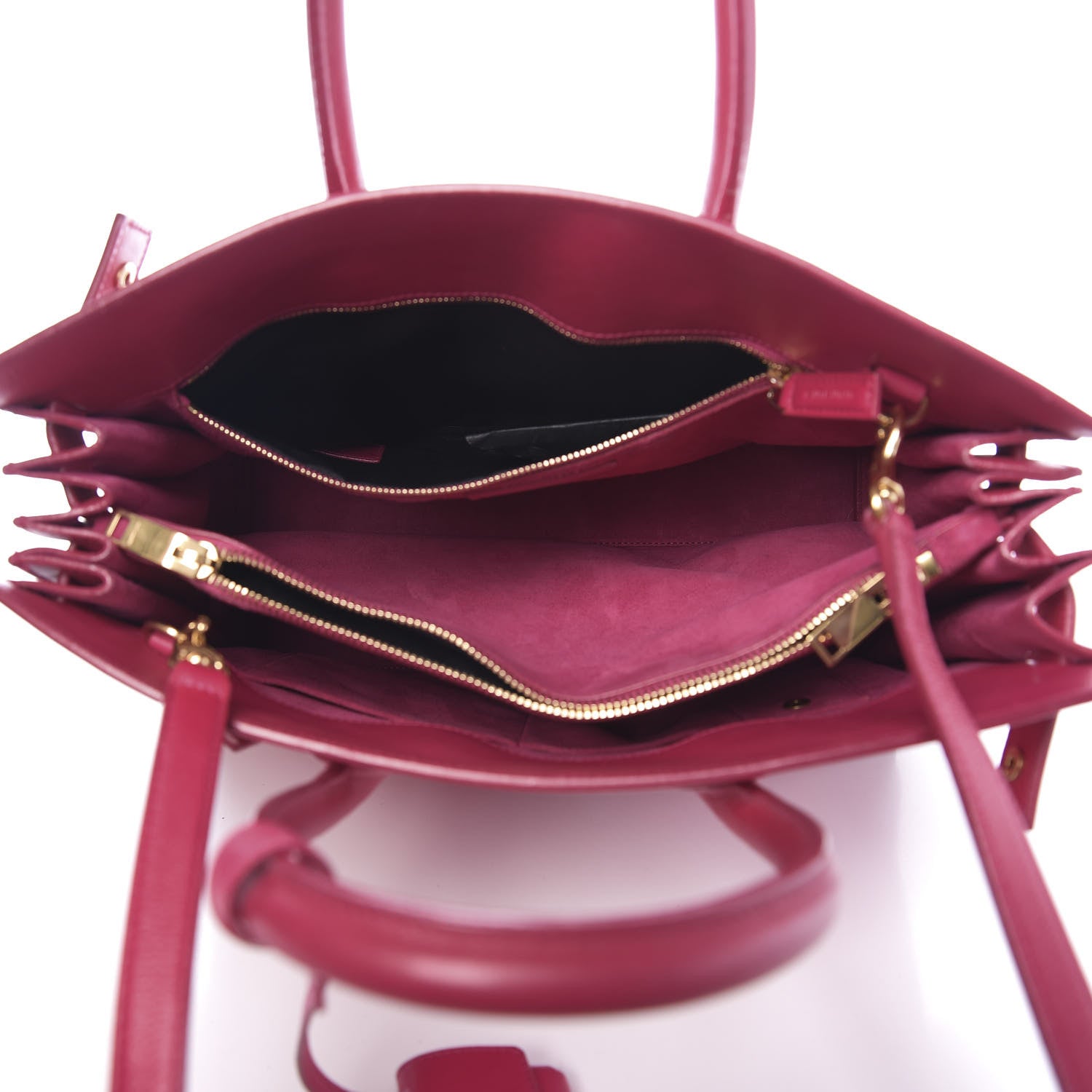 Saint Laurent Calfskin Small Sac De Jour Fuchsia 5 of 10