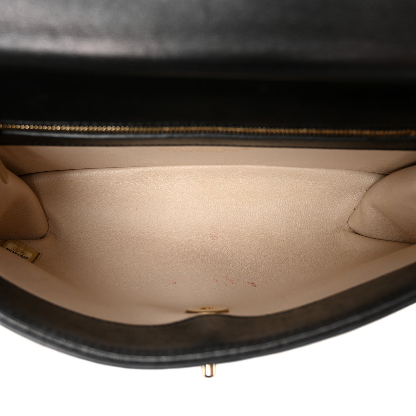 Lambskin Stitched Coco Luxe Small Flap Black
