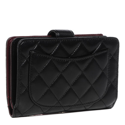 Chanel Lambskin Quilted L-Zip Pocket Wallet Black 3 of 7