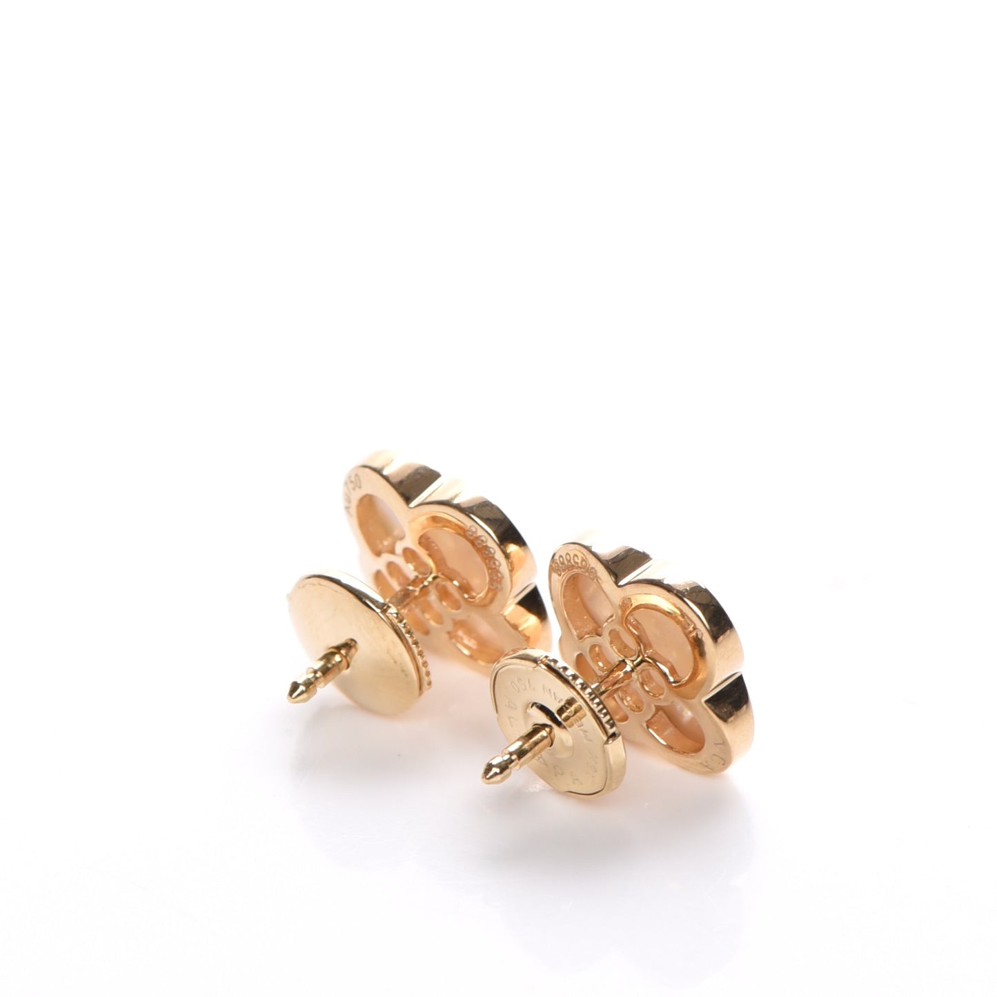 18K Yellow Gold Mother of Pearl Pure Alhambra Earrings