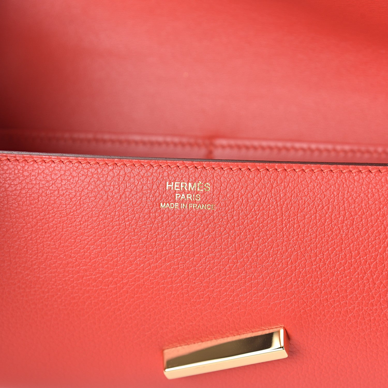 Hermes Evercolor Egee Clutch Rouge Tomate 5 of 6