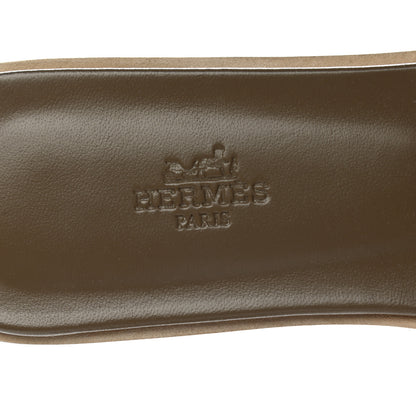 Hermes Epsom Oran Sandals 39 Etoupe 7 of 8