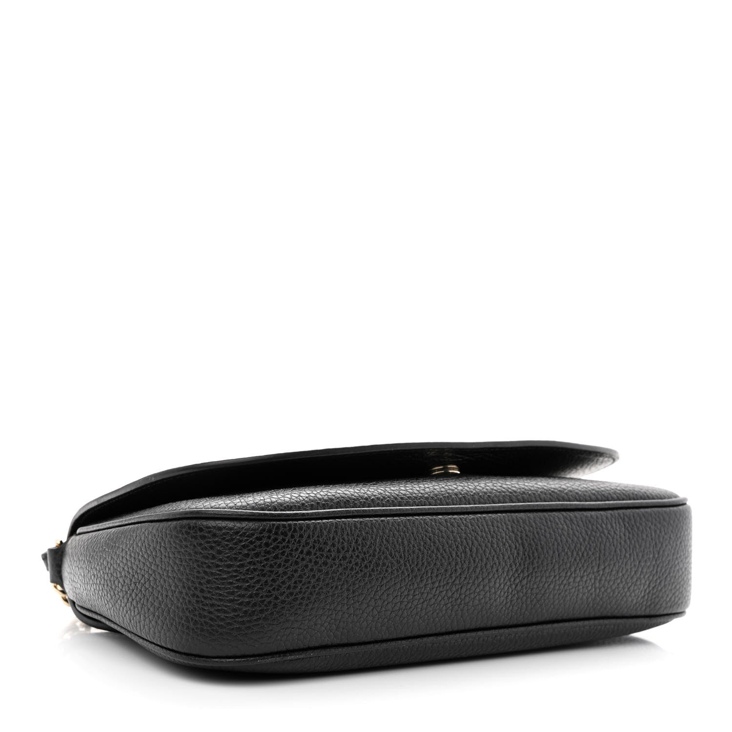Gucci Pebbled Calfskin Medium Soho Flap Crossbody Black 4 of 11
