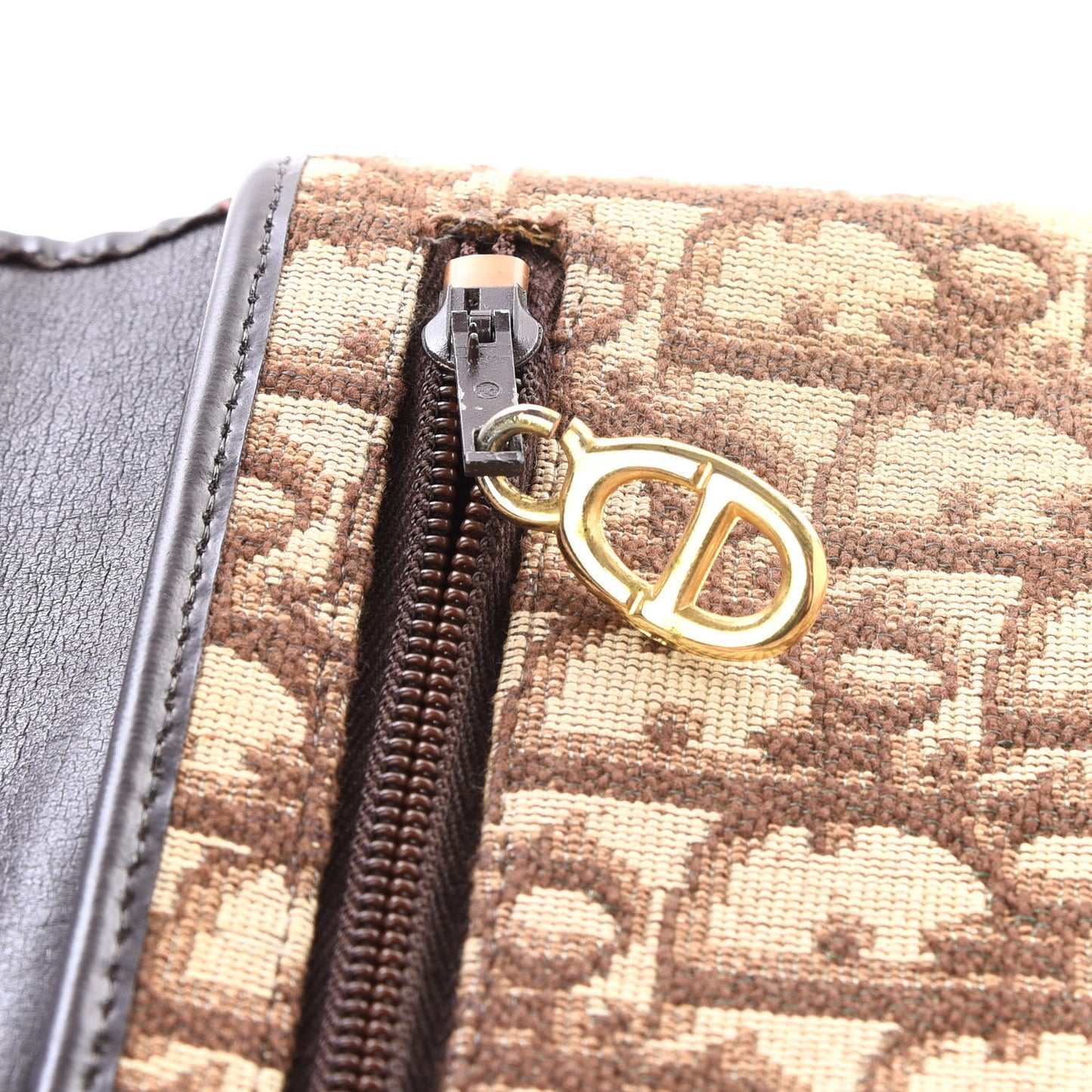 Monogram Flap Clutch Brown