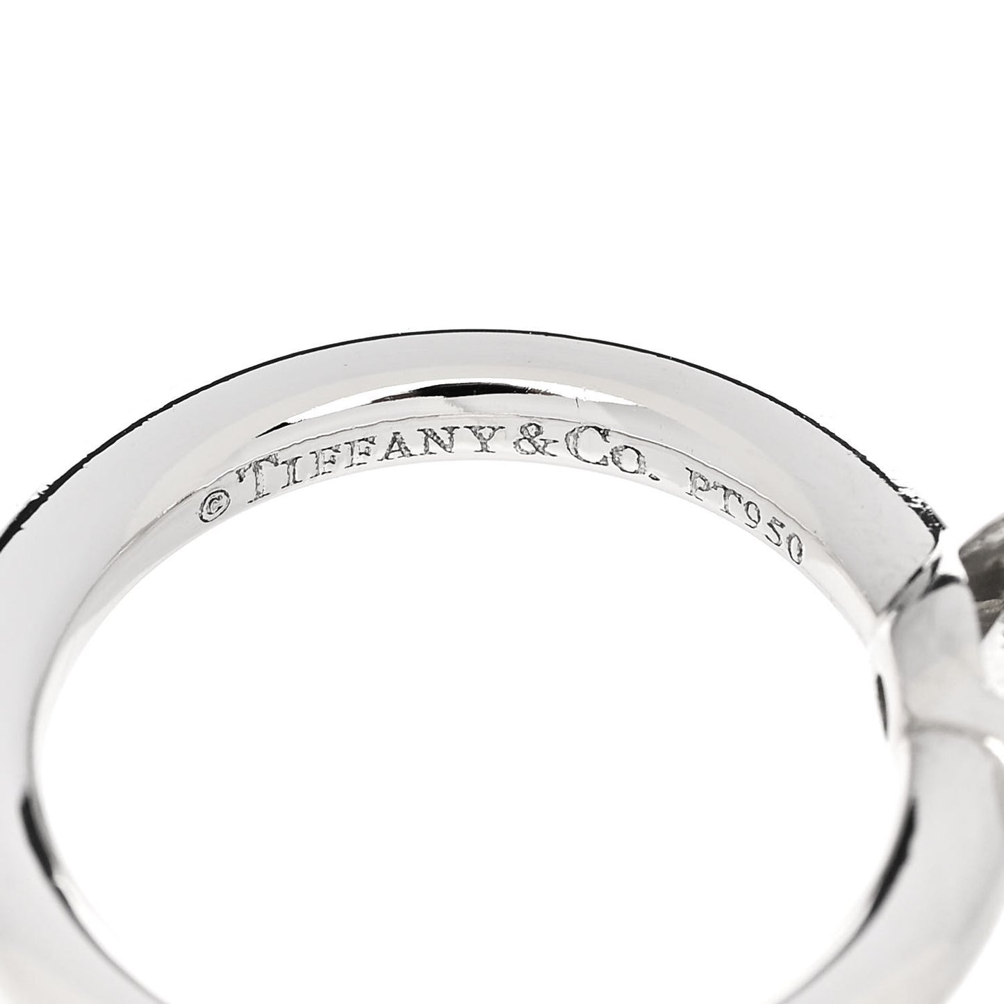 Platinum Diamond .87ct Bezel Engagement Ring 47 4.25