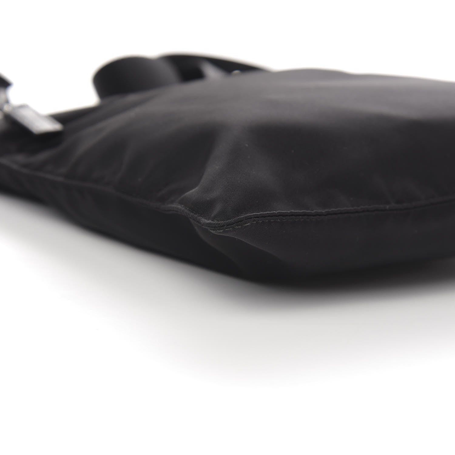 Prada Nylon Flat Messenger Bag Black 7 of 9