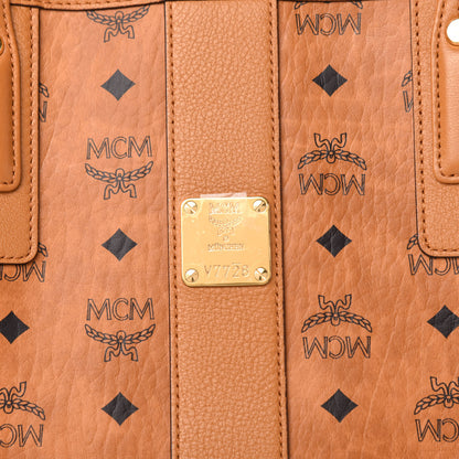 MCM Visetos Medium Liz Reversible Shopper Tote Cognac 11 of 19