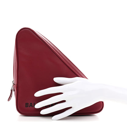 Balenciaga Shiny Day Calfskin M Triangle Pouch Rouge Grenat 2 of 7