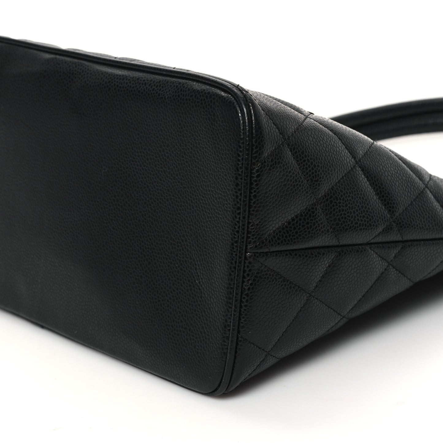 Caviar Quilted Medallion Tote Black