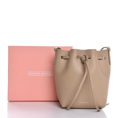 Mansur Gavriel Calfskin Mini Bucket Bag Sand 10 of 10