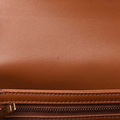Celine Calfskin Triomphe Canvas Teen Triomphe Bag Tan 5 of 10