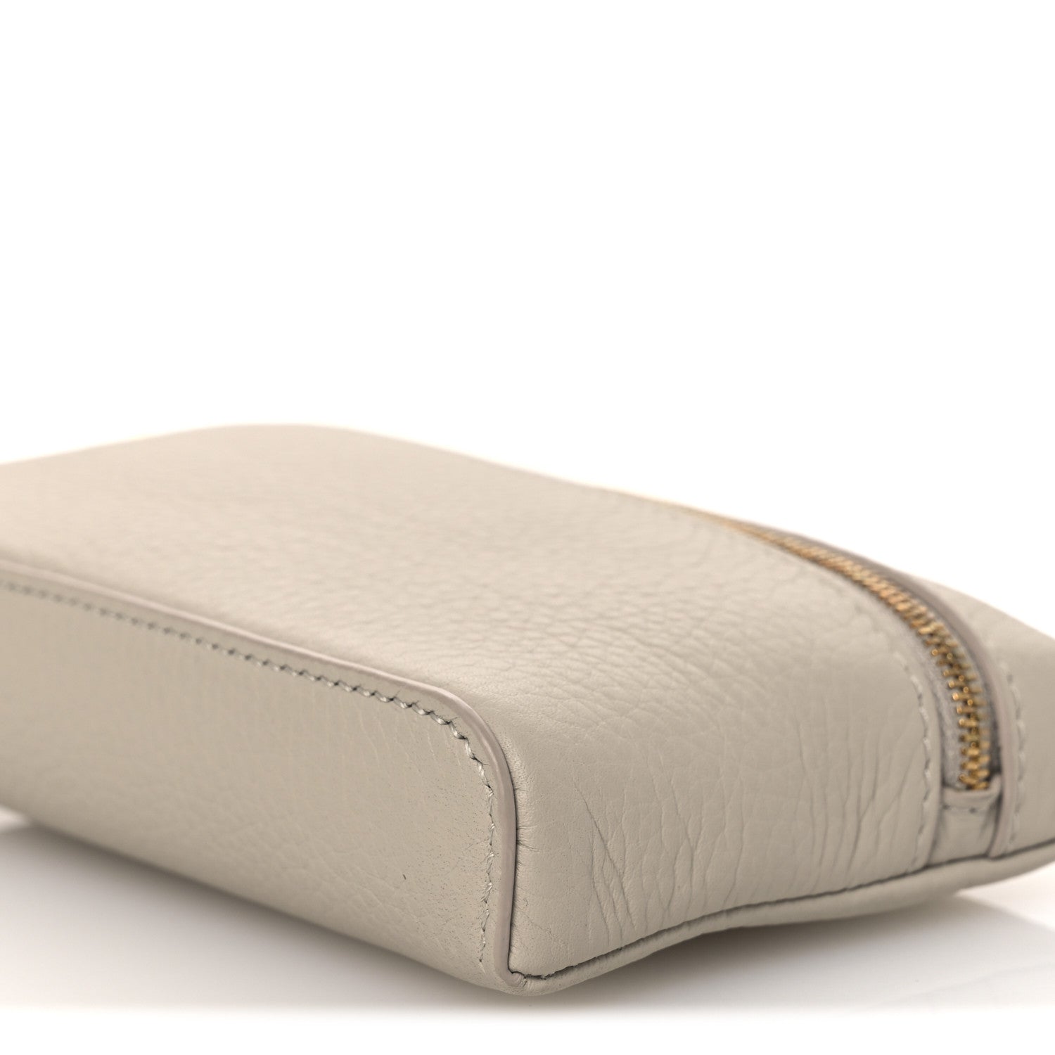 Loro Piana Grained Calfskin Extra Pocket Mini Pouch Light Travertine 9 of 10