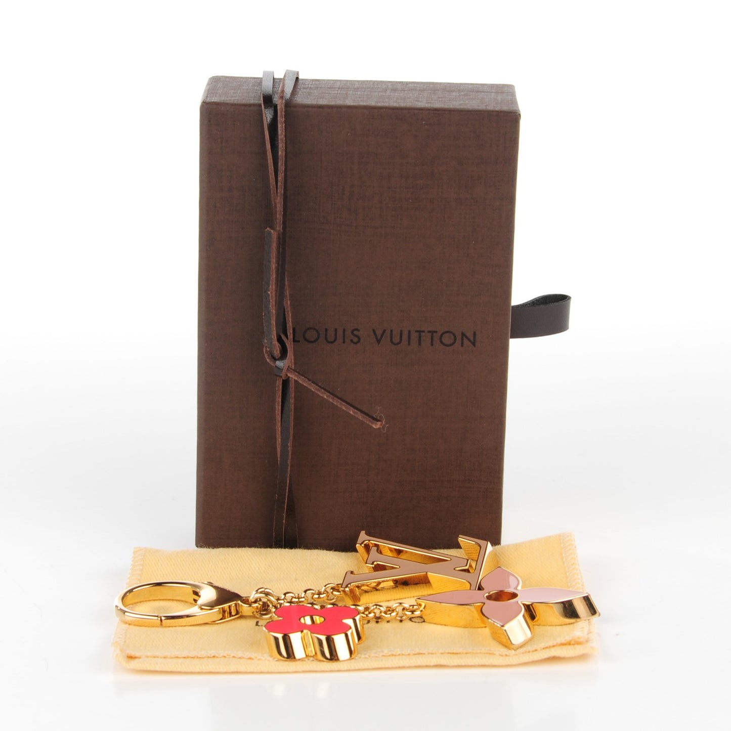 Fleur De Monogram Bag Charm Pink