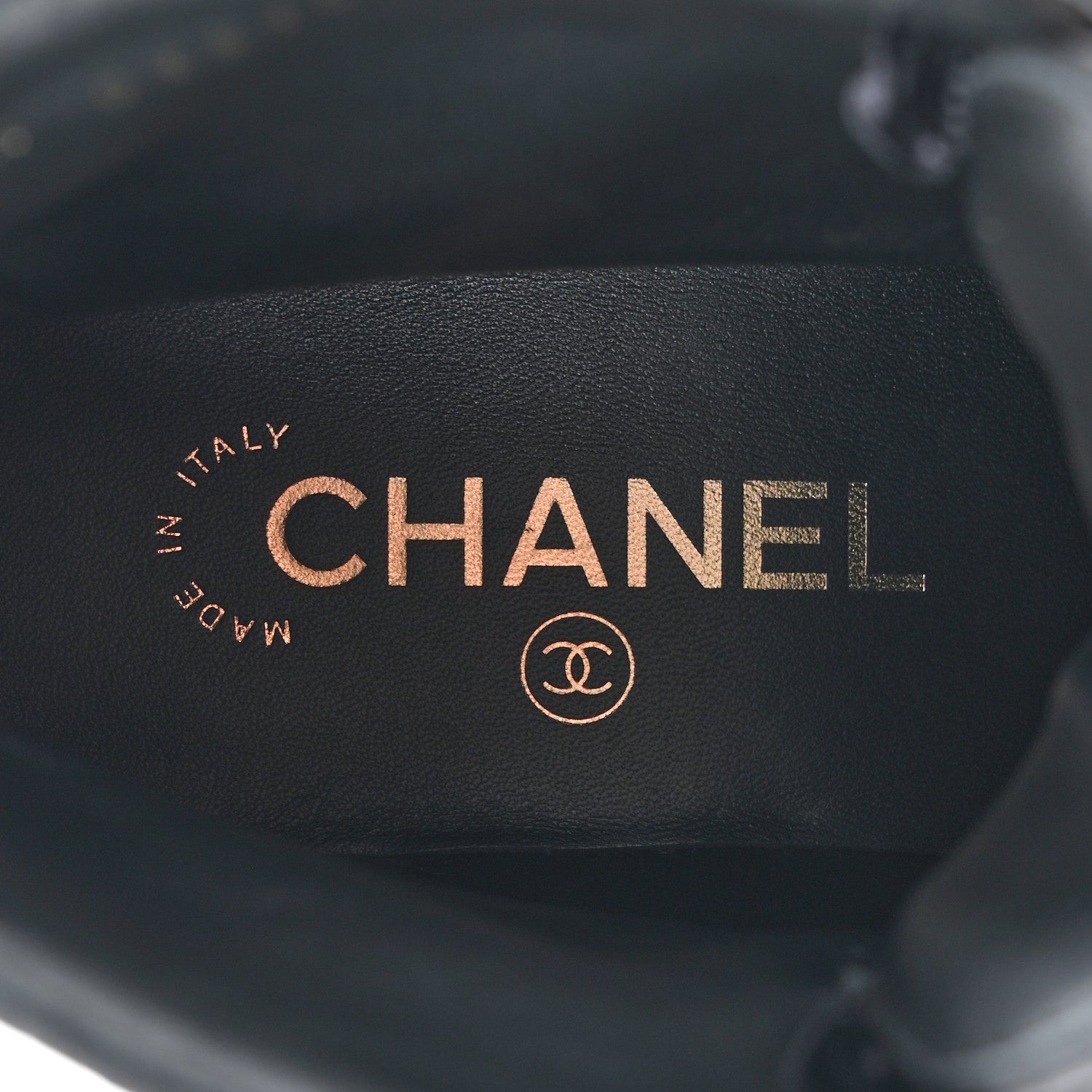 Chanel Grosgrain Tweed Pearl CC Combat Short Boots 37 Black 7 of 11